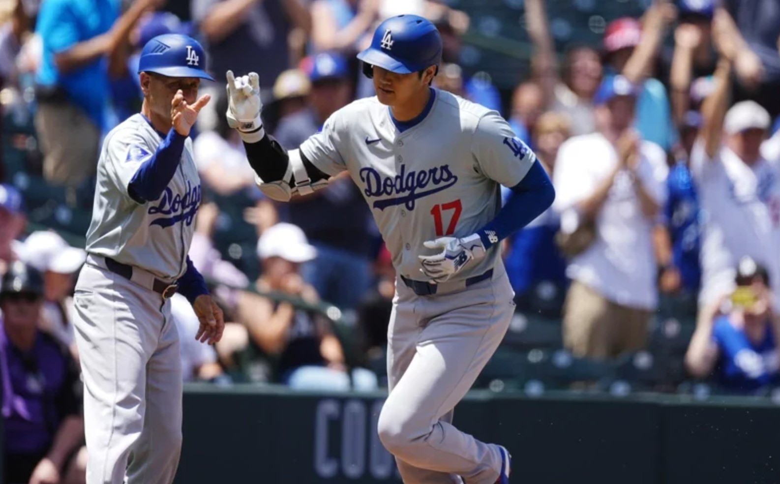 大谷翔平今天對戰科羅拉多洛磯首局就開轟。 美聯社