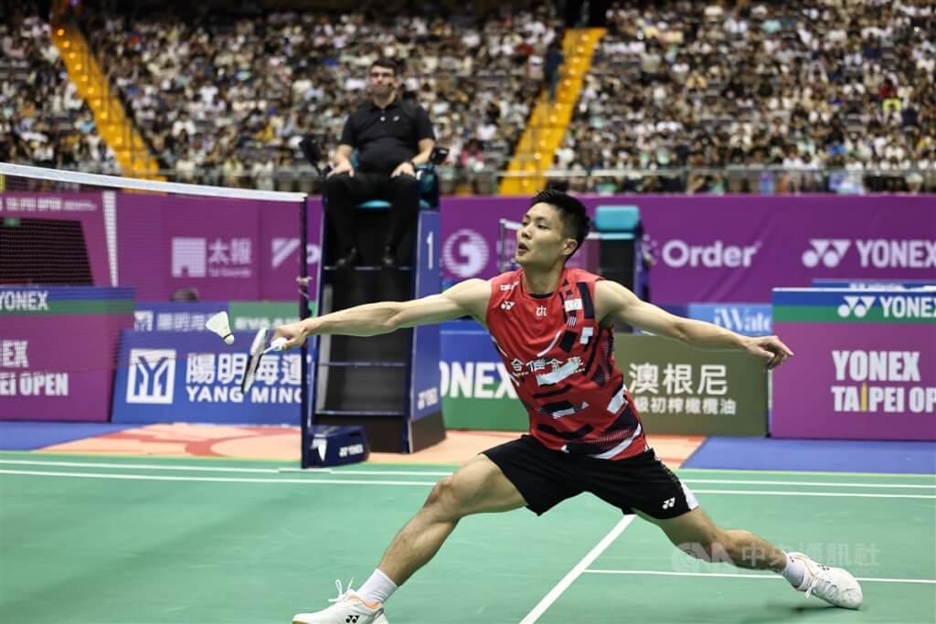 台灣羽球一哥周天成。(中央社檔案照片)